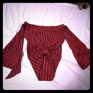 Across the shoulder blouse to wear multiple ways